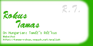 rokus tamas business card